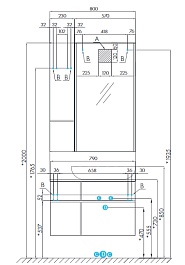 Акватон Мебель для ванной Мишель 80 с гранитной столешницей дуб эндгрейн/белый с раковиной Infinity – фотография-10